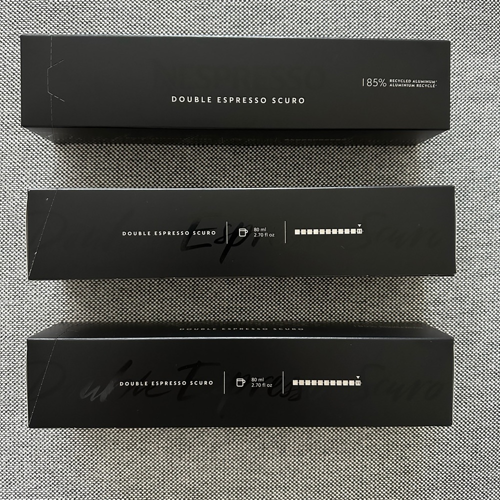 Nespresso Double Espresso Scuro Pack of 3 NWT